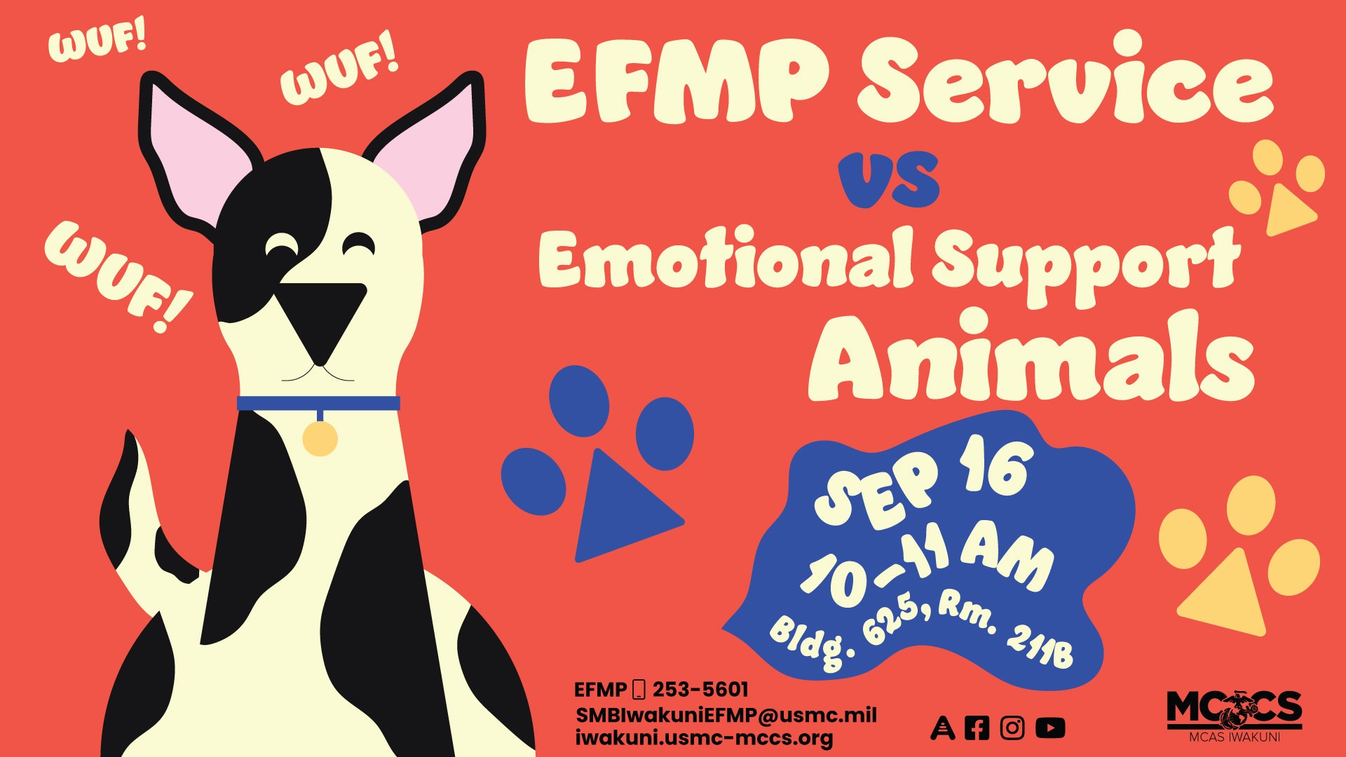EFMP Service vs. Emotional Support Animals