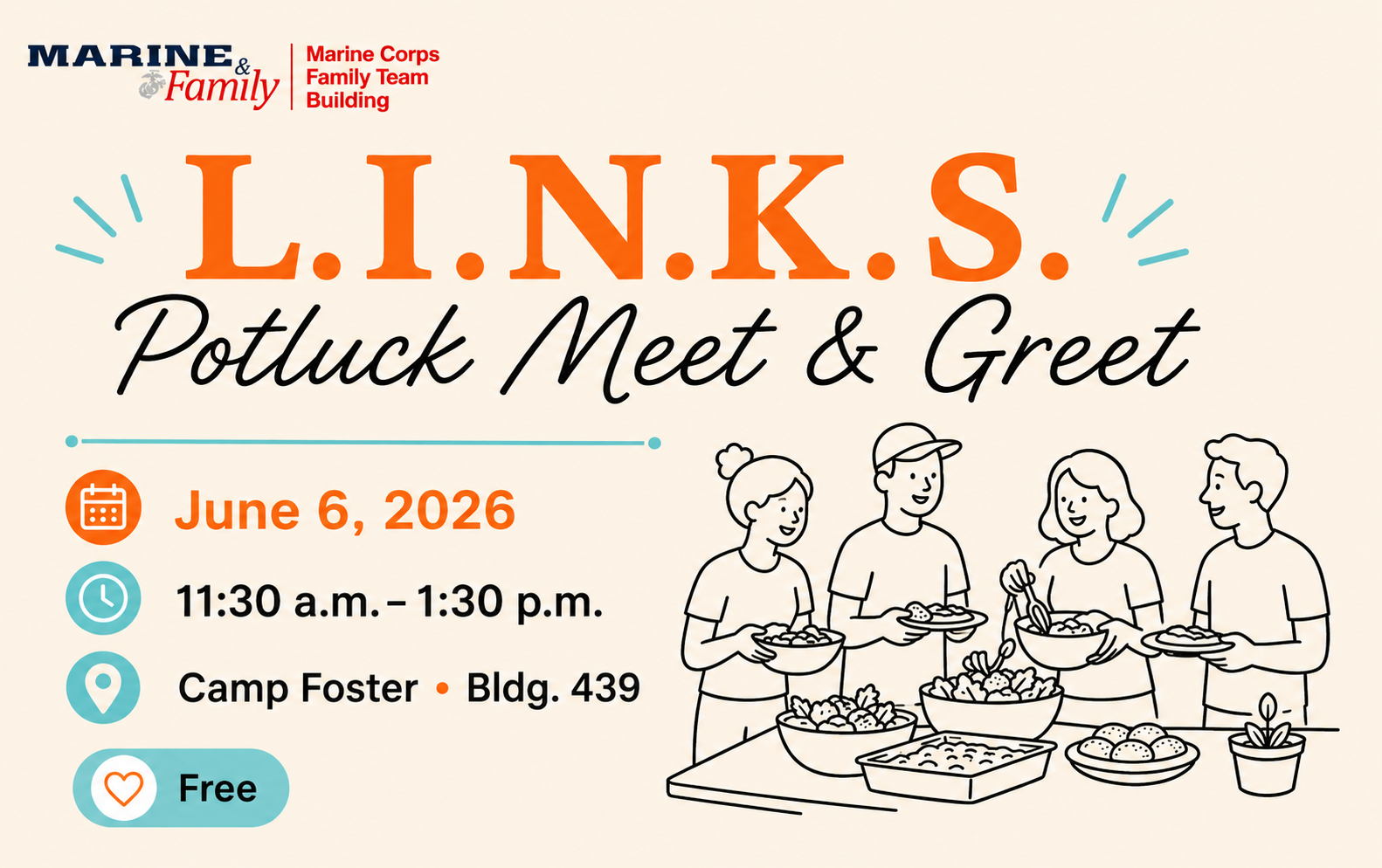 MCFTB- L.I.N.K.S. Potluck Meet & Greet