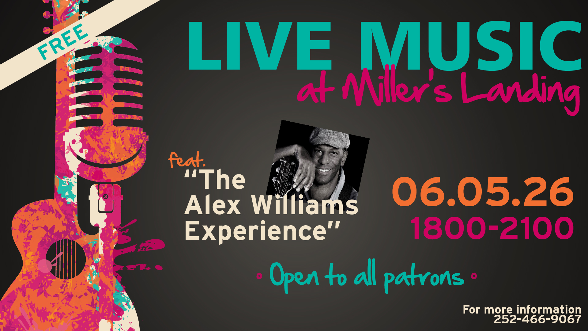 FREE LIVE MUSIC:  The Alex Williams Experience