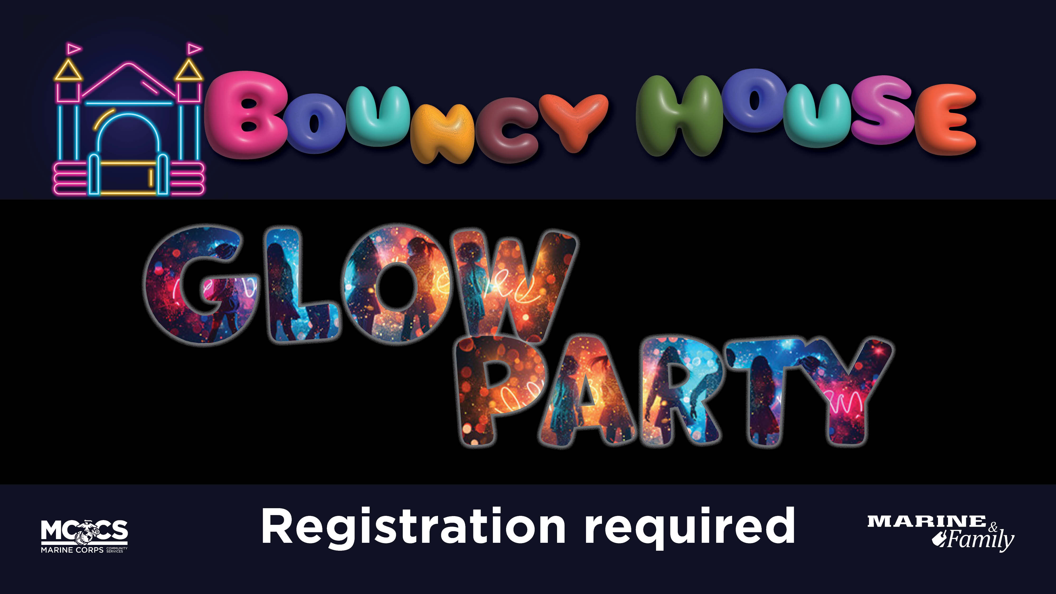 Bouncy House Glow Party – FULL